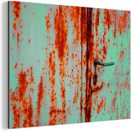 Décoration murale Métal – Peinture Aluminium Industriel – Rouille – Fer – Industriel – 80×60 cm – Dibond – Photo sur aluminium – Décoration murale industrielle – Pour le salon/chambre