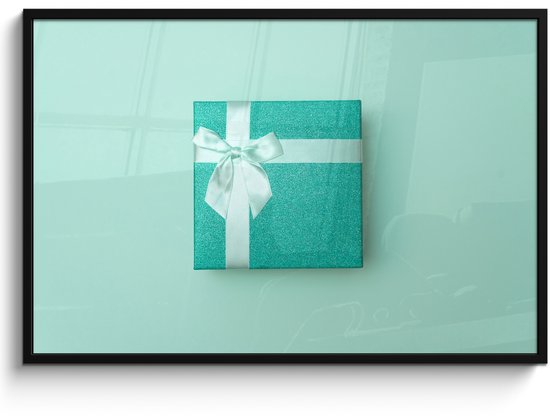 Cadre photo cadeau vert menthe noir sans passe partout