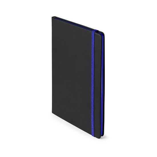 Cahiers/ cahier bleu avec élastique format A5 – 80x pages vierges colorées – cahiers