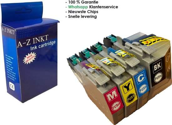 Cartouches d&rsquo;encre de qualité supérieure Atotzinkt pour cartouches d&rsquo;encre Brother 422 / LC-422 XL Multipack 4 couleurs – Convient pour Brother MFC-J5340DW, J5345DW, J5740DW, J6540DW et J6940DW