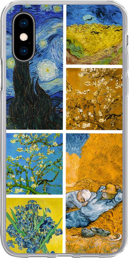 Coque pour iPhone X – Van Gogh – Collage – Oude Meesters – Coque en Siliconen téléphone