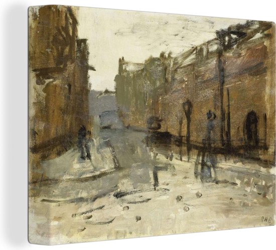 De Baan à Rotterdam – Peinture de George Hendrik Breitner Toile 80×60 cm – Tirage photo sur toile (Décoration murale salon / chambre)