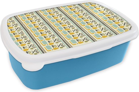 Bread Bin Blauw – Lunch Box – Bread Box – Inca – Motifs – Abstrait – 18x12x6 cm – Enfants – Garçon