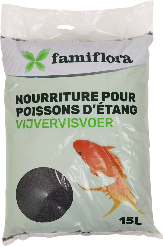 Famiflora Premium Select Nourriture pour esturgeons 15L – Granulés coulants de 3 mm – Haute teneur en protéines et digestible – Pour des esturgeons forts et sains – Granulés coulants pour que même les poissons de fond puissent manger facilement
