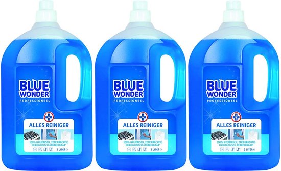Bouchon nettoyant tout usage professionnel Blue Wonder – 3 pièces + éponge KD gratuite