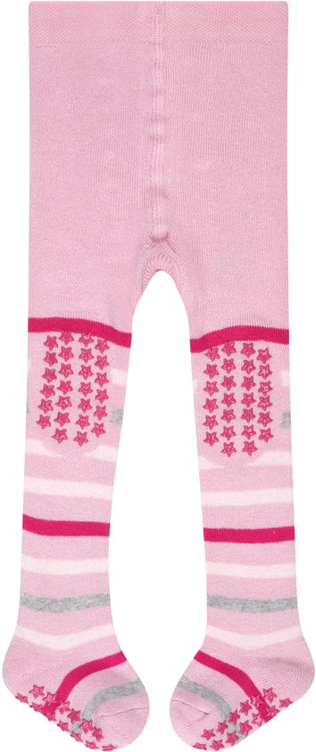 Collants en coton FALKE à rayures Multi et picots sur la semelle, rose pâle – Tailles 80-92