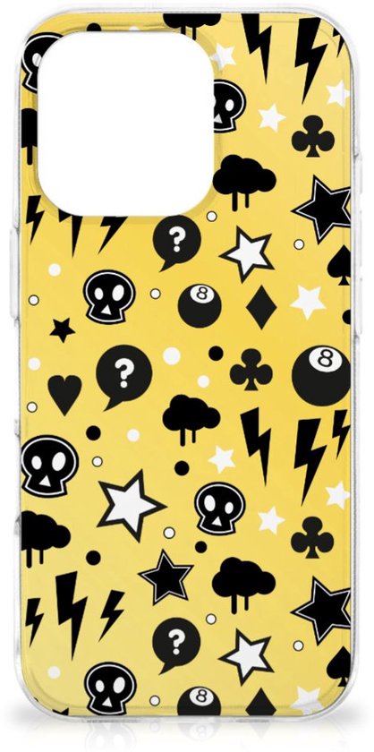 Coque pour iPhone 16 Pro Max Bumper Housse Etui Punk Yellow