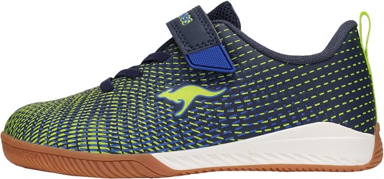 Baskets KangaROOS K5-HOVER EV pour enfants, unisexes, 10991 000 4054, bleu marine/citron vert