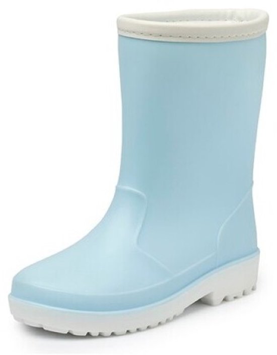 Bottes pour femmes Gevavi – Bottes enfant Bodi doublées en PVC bleu clair – taille 30
