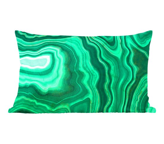 Coussins décoratifs – Oreillers Salon – 50×30 cm – Géode – Vert – Agate – Pierres