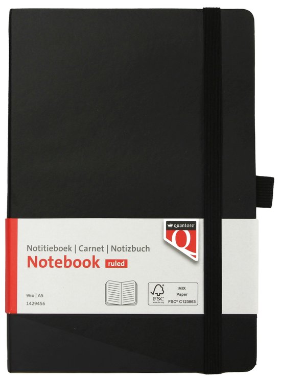 Carnet Quantore A5 Flex Line 192 pages 80 g noir | 3 pièces