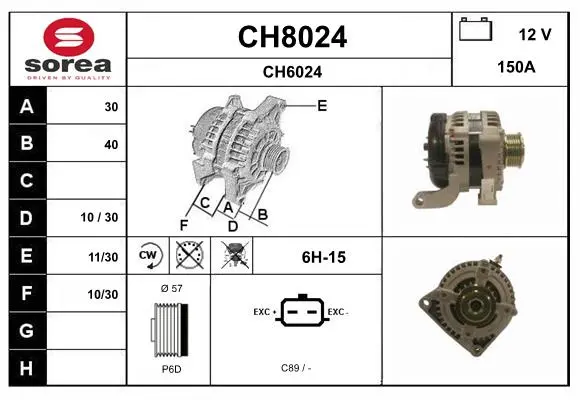 Alternateur SNRA CH8024