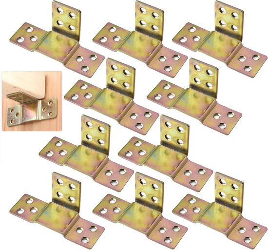 Charnières de fixation pour meubles, supports de rail de montage pour poutres en bois, Douillles de connexion de suspension, Crochet de menuiserie, fixation pour cadre de lit en métal, 10 ensembles