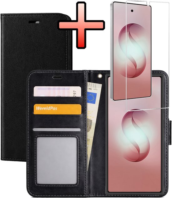 Étui – Met Screenprotector – Convient pour Samsung Galaxy S26 Ultra – Luxe Porte-cartes – Bookcase Portefeuille – Flip Case – Kunstleer Book Case – Flipcase – Book Cover – Walletcase – Étui portefeuille – Zwart