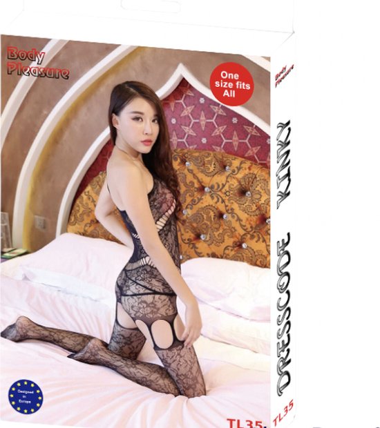 Body Pleasure – Super Tight – Ensemble de lingerie sexy – Body provocateur – Noir – One Sze – TL35 – Emballé dans un coffret cadeau Body Pleausre