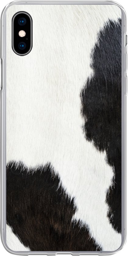 Coque iPhone Xs – Imprimé animal – Vaches – Fourrure – Siliconen – Sinterklaas – Noël – Cadeaux – Cadeaux chaussures