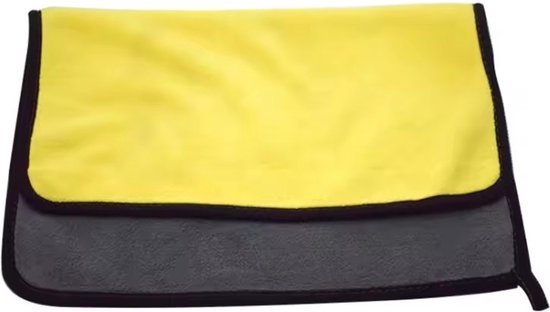Ecorare® – Chiffon microfibre – Jaune et gris – Velours Coral