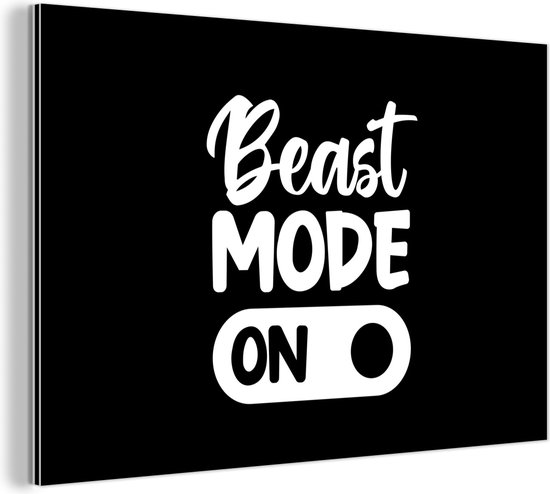 Décoration murale Métal – Peinture Aluminium Industrielle – Mode Bête – Dictons – Citations – 60×40 cm – Dibond – Photo sur aluminium – Décoration murale industrielle – Pour le salon/chambre