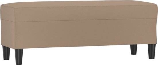 Banc The Living Store – Simili cuir – Cappuccino – 100x35x41 cm