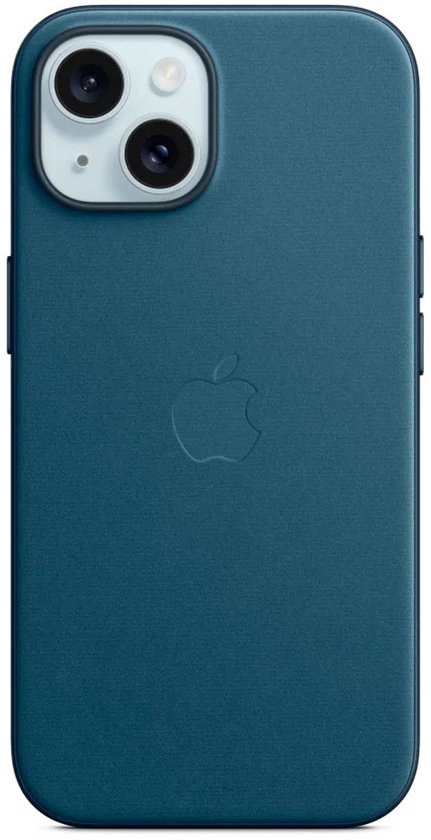 Coque en tissage fin avec MagSafe pour iPhone 15 – Bleu Pacifique
