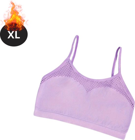 BH Nivard sans armatures – Sans Bracelets – Soutiens-gorge gorge Push -up – Soutien-gorge Comfort – Confortable – Sexy – Violet clair – Taille XL