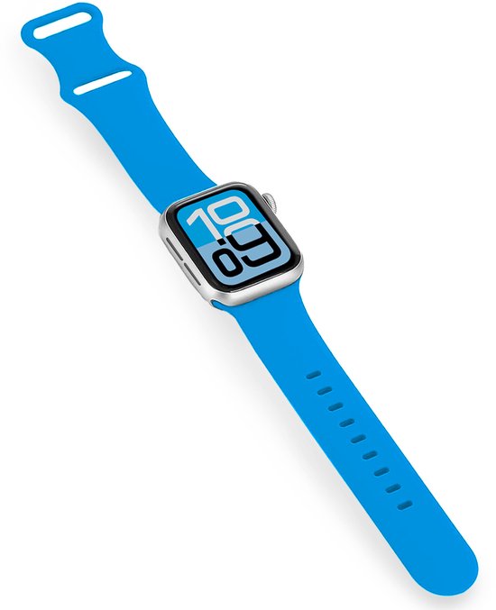 Bracelet compatible avec Apple Watch 1, 2, 3, 4, 5, 6, 7, 8, 9 et SE – Bracelet en Siliconen ajustable 38/40/41 mm – Blauw
