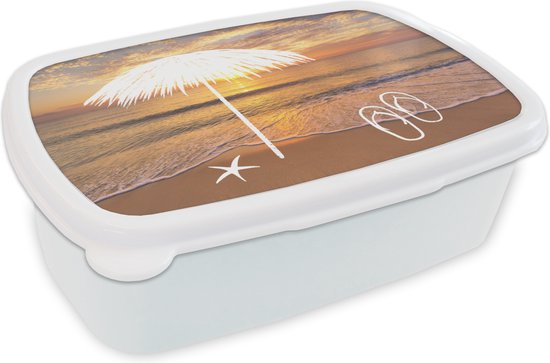 Boîte à pain Wit – Boîte à lunch – Boîte à pain – Été – Mer – Soleil – 18x12x6 cm – Adultes