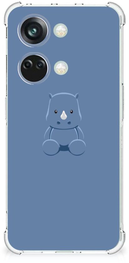 Coque arrière en Siliconen OnePlus Nord 3 avec bord transparent Bébé Rhino
