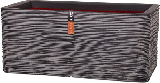 Capi Europe – Jardinière rectangle Rib NL – 73x39x32 – Anthracite – Pour l&rsquo;intérieur et l&rsquo;extérieur – KOFZ963