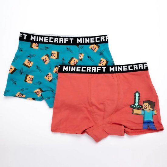 Boxers pour enfants Minecraft, lot de 2, 10 ans