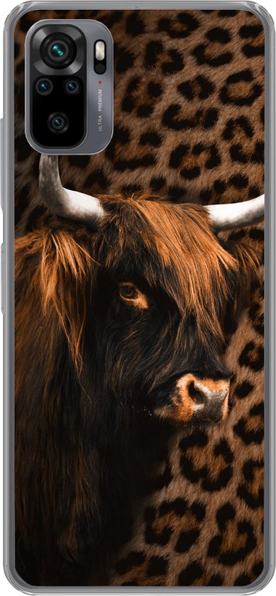 Coque Xiaomi Redmi Note 10 – Highlander écossais – Fourrure – Imprimé Panthère – Coque de téléphone en Siliconen