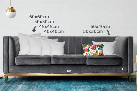 Coussins Décoratifs – Petits Coussins Salon – 50×30 cm – Bloem – Coloré – Rose