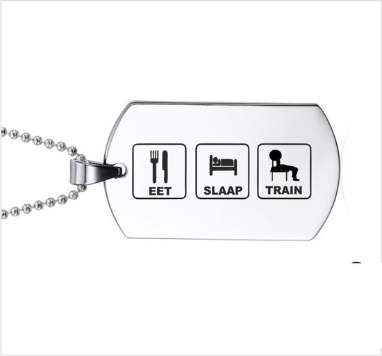 Collier en acier inoxydable – Eat Sleep Train
