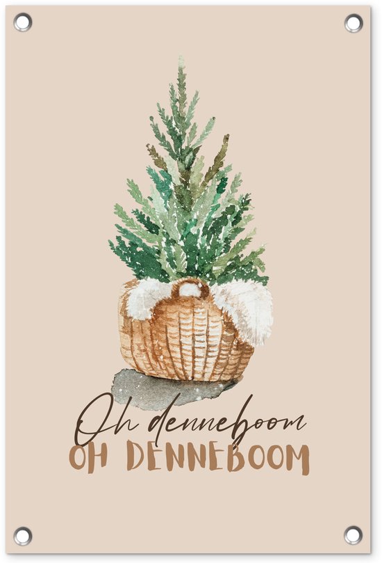 Décoration de jardin Noël – Chants de Noël – Sapin – 40×60 cm – Affiche jardin