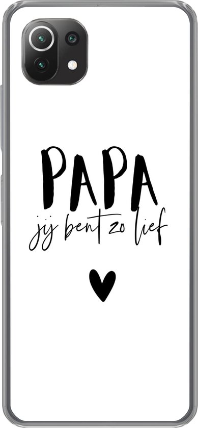 Convient pour la coque Xiaomi Mi 11 Lite – Papa, tu es si gentil – Citations – Proverbes – Papa – Coque de téléphone en Siliconen