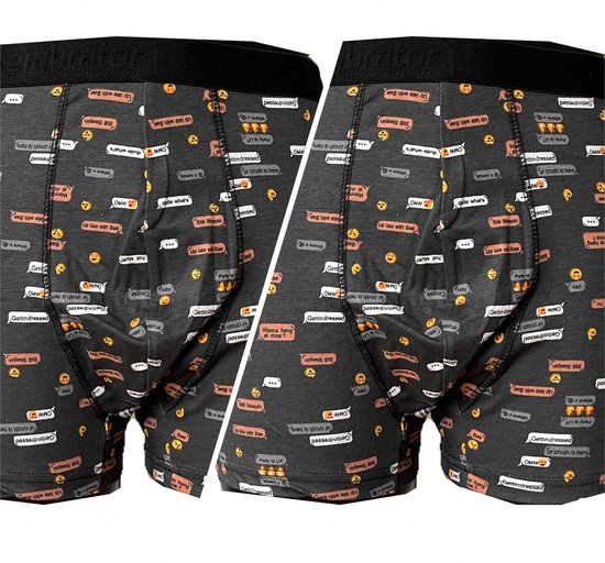 Embrator Lot de 2 boxers pour hommes taille totale imprimée 4XL