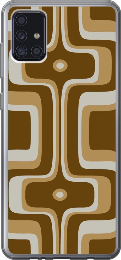 Coque Samsung Galaxy A52 5G – Rétro – Design – Marron – Coque de téléphone en Siliconen –