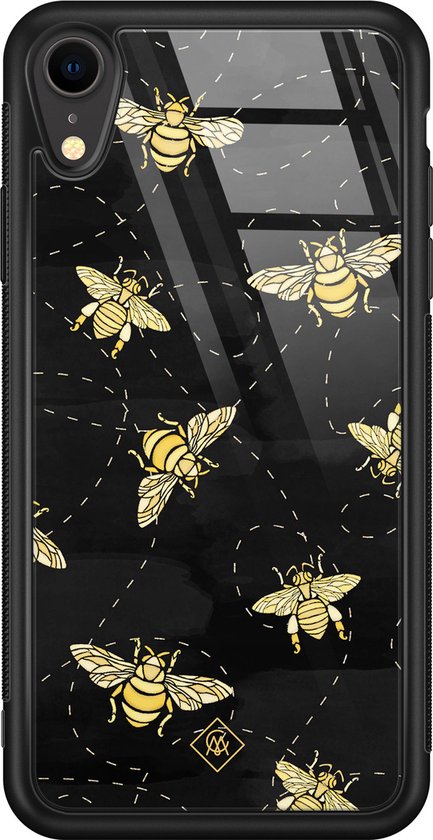 Coque iPhone XR en verre – Compter les étoiles – Doré – Coque arrière pour téléphone – Etoiles – Casimoda