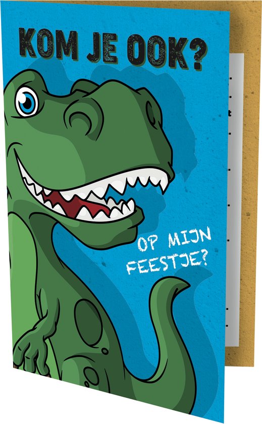 Cartes d&rsquo;invitation – Tyrannosaurus rex – 6pcs.