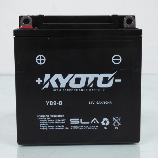 Batterie SLA Kyoto pour Moto Cagiva 125 Supercity 1991 à 2000 Y9B-B / 12V 9Ah Neuf
