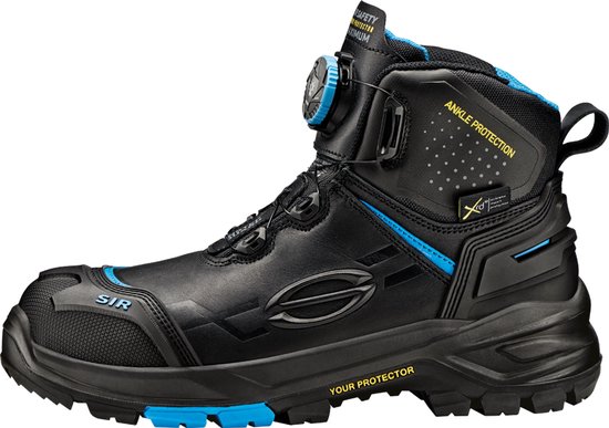 Chaussures de sécurité SIR SAFETY NORDISK S7S pour homme, Zwart , avec embout en fibre de verre et semelle intermédiaire en composite, antidérapantes et imperméables.