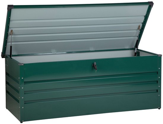 Beliani CEBROSA – Boîte à coussin – Vert – Acier