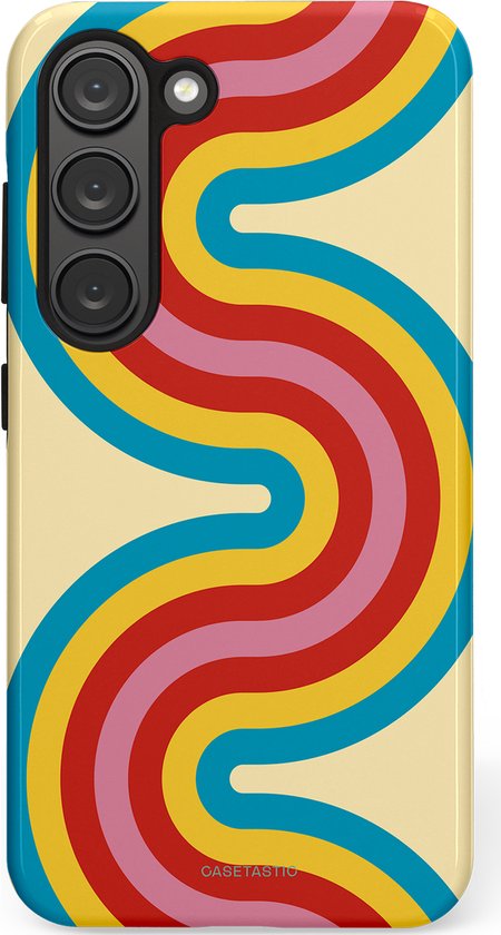 Étui Casetastic compatible avec Samsung S23 – Étui Duo couche de protection élégant – Courbes rétro