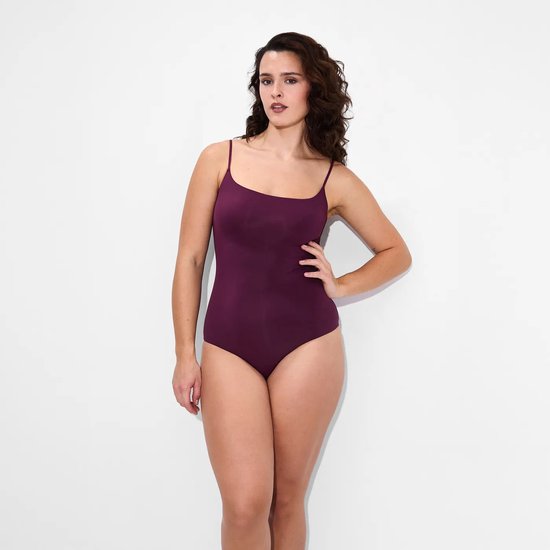Body string à bretelles fines – Bordeaux – 2XL