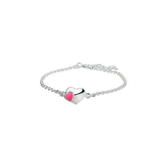 Bracelet pour enfant en Argent avec coeur rose