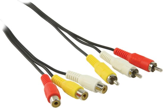 Câble d&rsquo;extension audio vidéo composite Tulip – 0 mètre