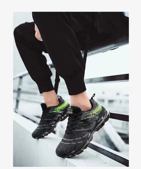 Baskets pour femmes homme noir vert taille 46