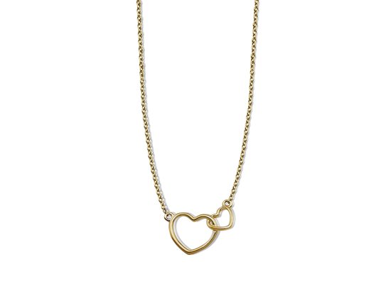 Collier Feel the Spirit avec 2 cœurs Couleur or XN005G