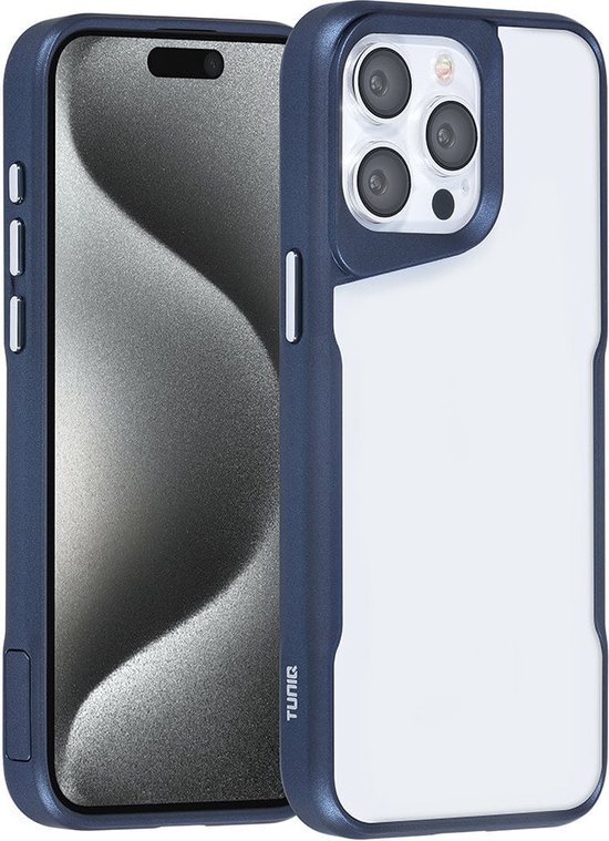 Étui Combat-X Adapté pour : iPhone 15 – Coque arrière – Blauw