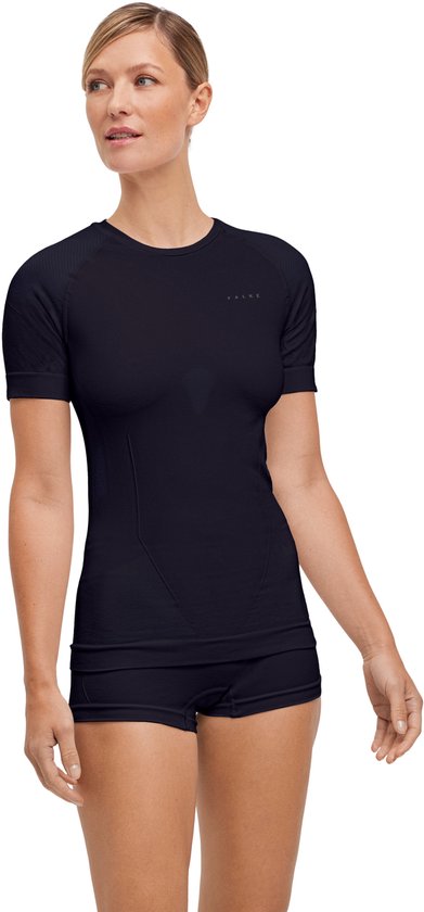 FALKE Warm Shortlength Shirt sous-vêtement fonctionnel anti-transpiration chauffant pour femme noir – Taille XS